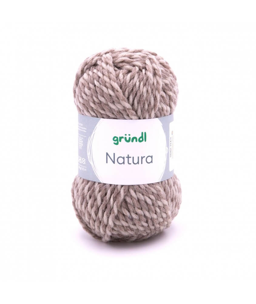 Pelote à tricoter 100% Laine Vierge NATURA - Grundl MARRON 03 SPERENZA