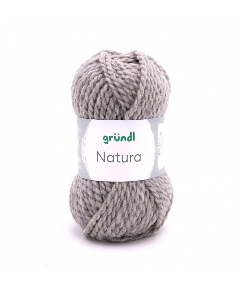  Pelote à tricoter 100% Laine Vierge NATURA - Grundl GRIS 05 SPERENZA