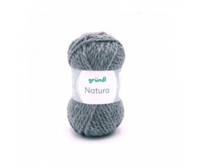 Pelote à tricoter 100% Laine Vierge NATURA - Grundl GRIS 06 SPERENZA