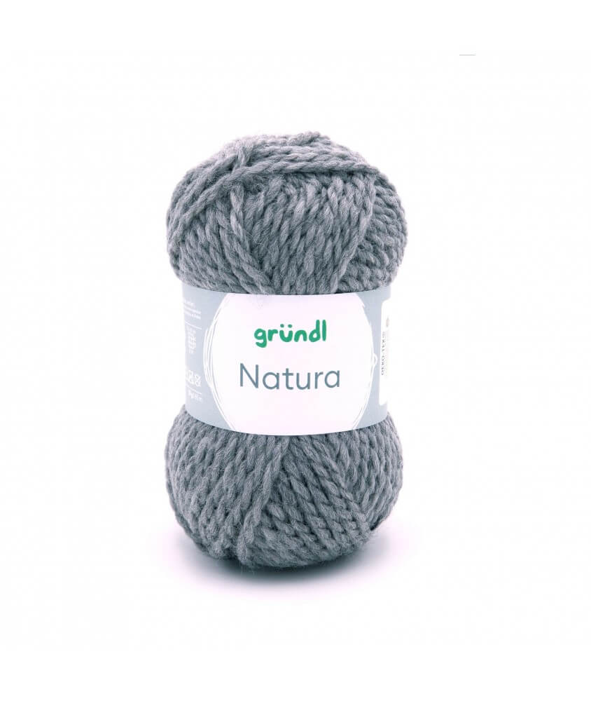 Pelote à tricoter 100% Laine Vierge NATURA - Grundl GRIS 06 SPERENZA
