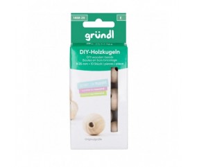 Perle en bois pour Macrame 25mm - Grundl