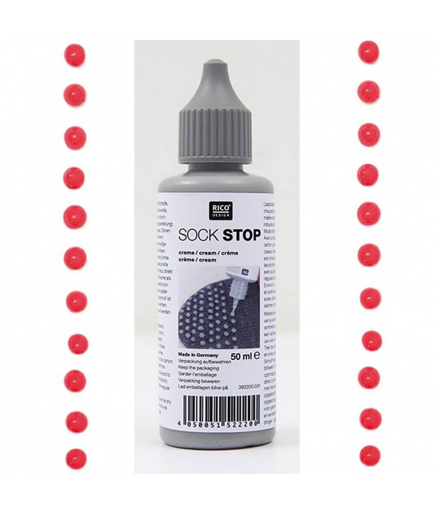 Sock Stop Rouge Antidérapant pour chaussettes 50 ml - RICO Design