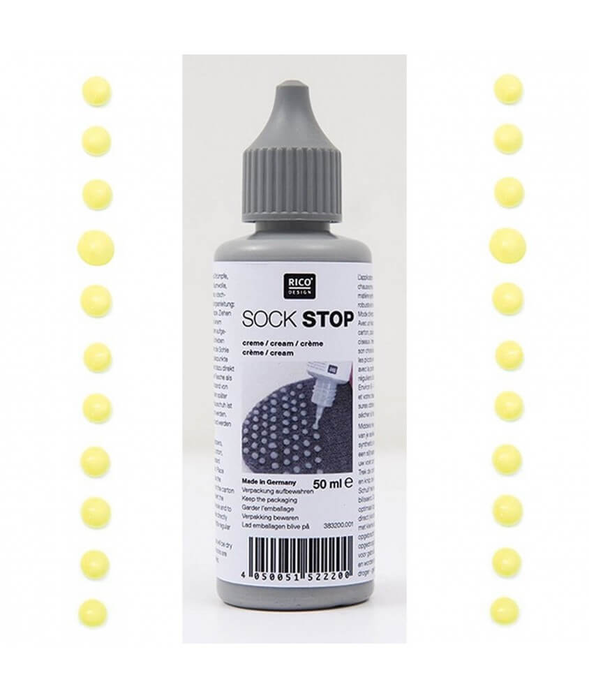 Sock Stop Jaune Fluo Antidérapant pour chaussettes 50 ml - RICO Design