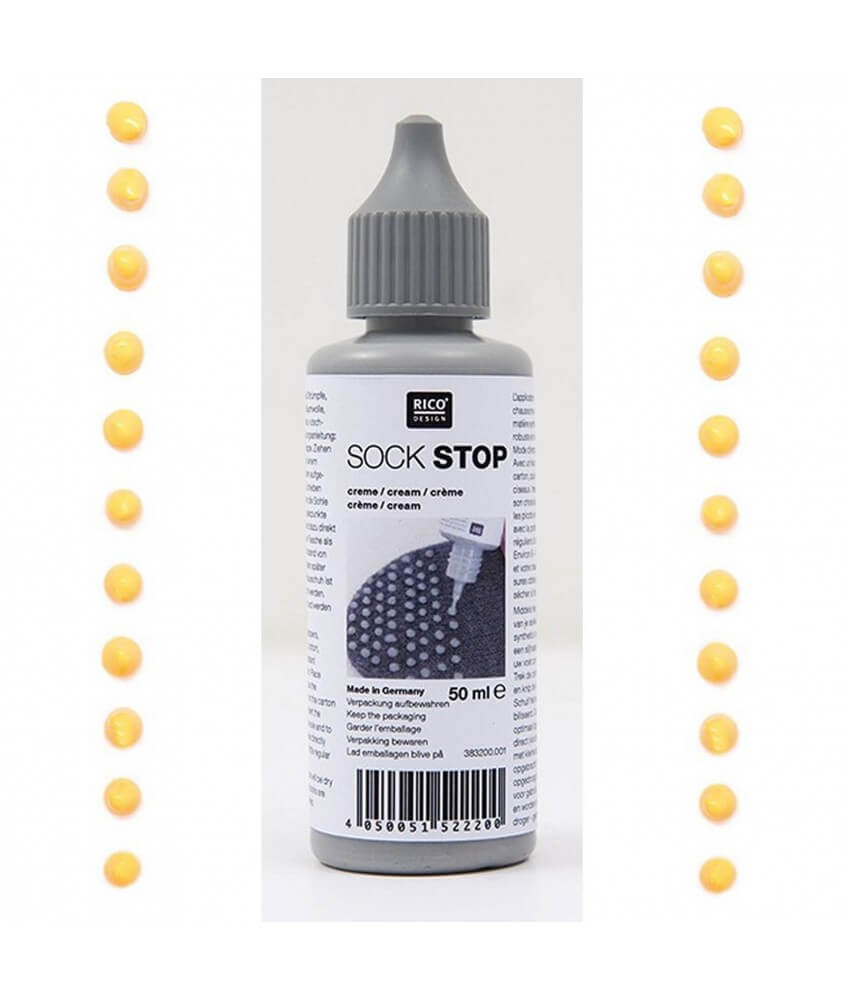 Sock Stop Orange Fluo Antidérapant pour chaussettes 50 ml - RICO Design