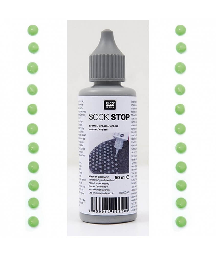 Sock Stop Vert Fluo Antidérapant pour chaussettes 50 ml - RICO Design 