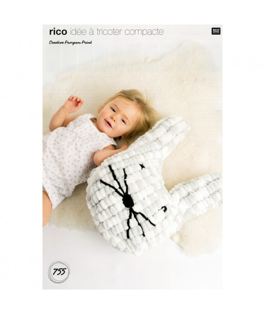 Fiche tricot n°755/ 1 modèle Creative Pompon Print- Rico Design