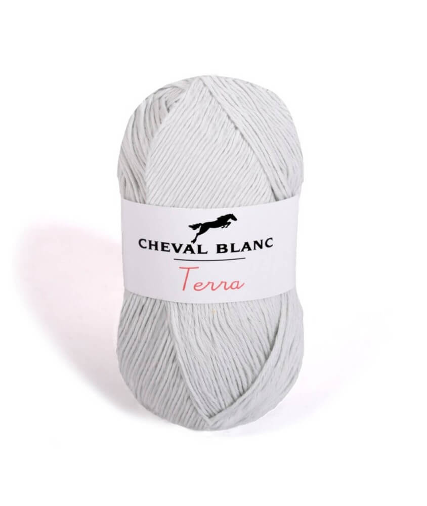 Pelote de Coton à tricoter TERRA - Cheval blanc Pelote de Coton à tricoter TERRA - Cheval blanc