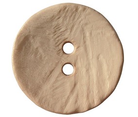 Bouton rond imitation bois blanc 2 trous 30mm X 1 - Union Knopf