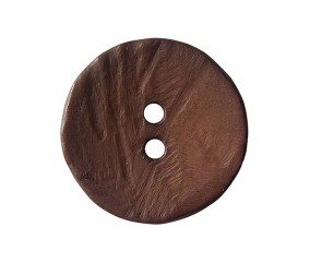 Bouton rond imitation bois noir 2 trous 40mm X 1 - Union Knopf