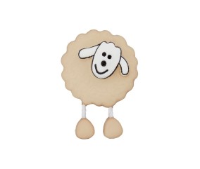 Boutons Mouton à queue Blanc 18mm X 2 - Union Knopf
