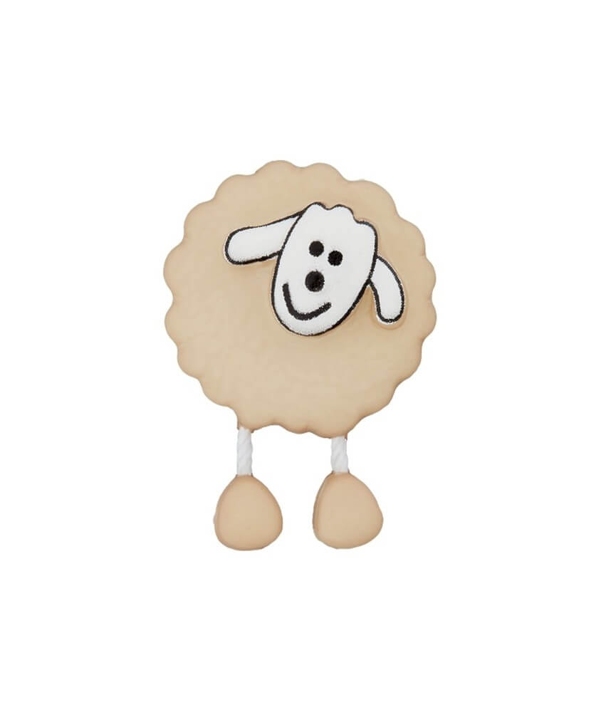 Boutons Mouton à queue Blanc 18mm X 2 - Union Knopf