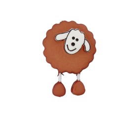 Boutons Mouton à queue Blanc 18mm X 2 - Union Knopf