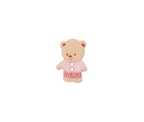 Boutons Ourson blanc 15mm X 3 - Union Knopf