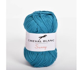Pelote de coton à tricoter SUNNY UNI - Cheval blanc - PPSC