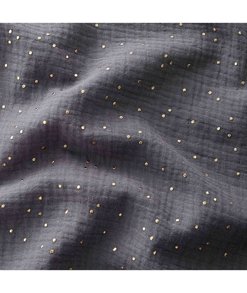 TISSU GLIT DOUBLE GAZE PAILLETE OR TISSU GLIT DOUBLE GAZE PAILLETE OR
