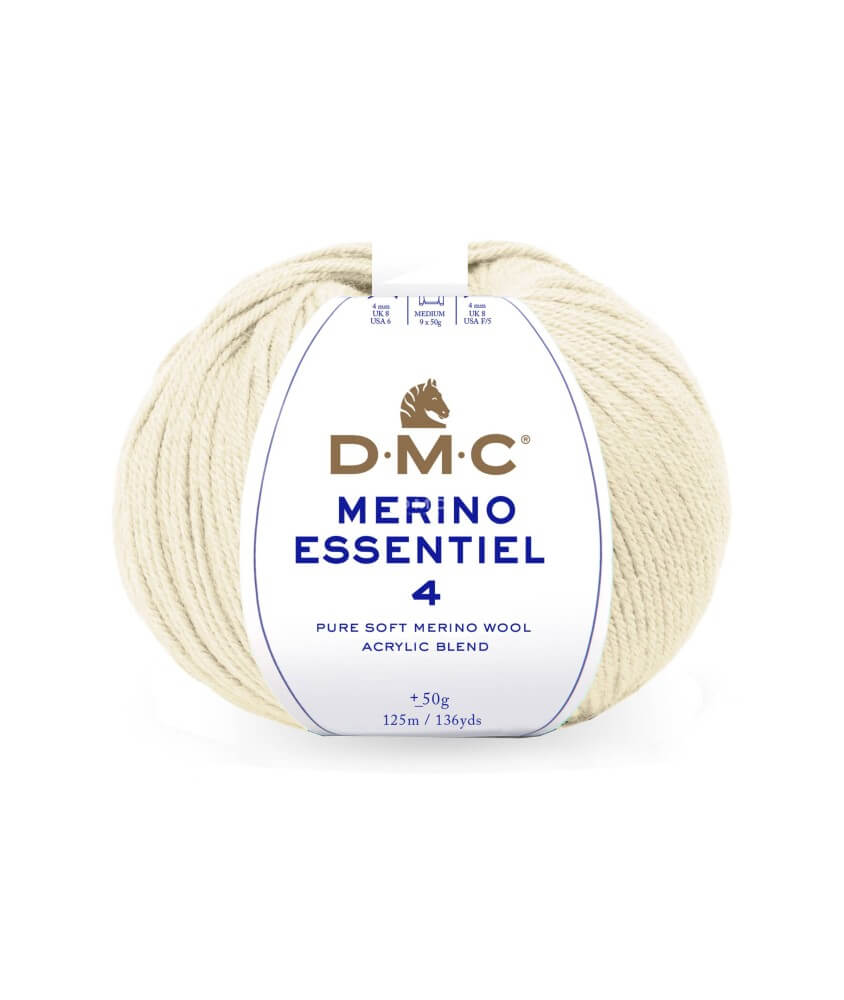 Pelote de laine Merino Essentiel 4 - DMC - Certifié Oeko-Tex Pelote de laine Merino Essentiel 4 - DMC - Certifié Oeko-Tex