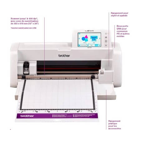 Écran tactile couleur et scanner intégré de la Brother ScanNCut SDX1250
