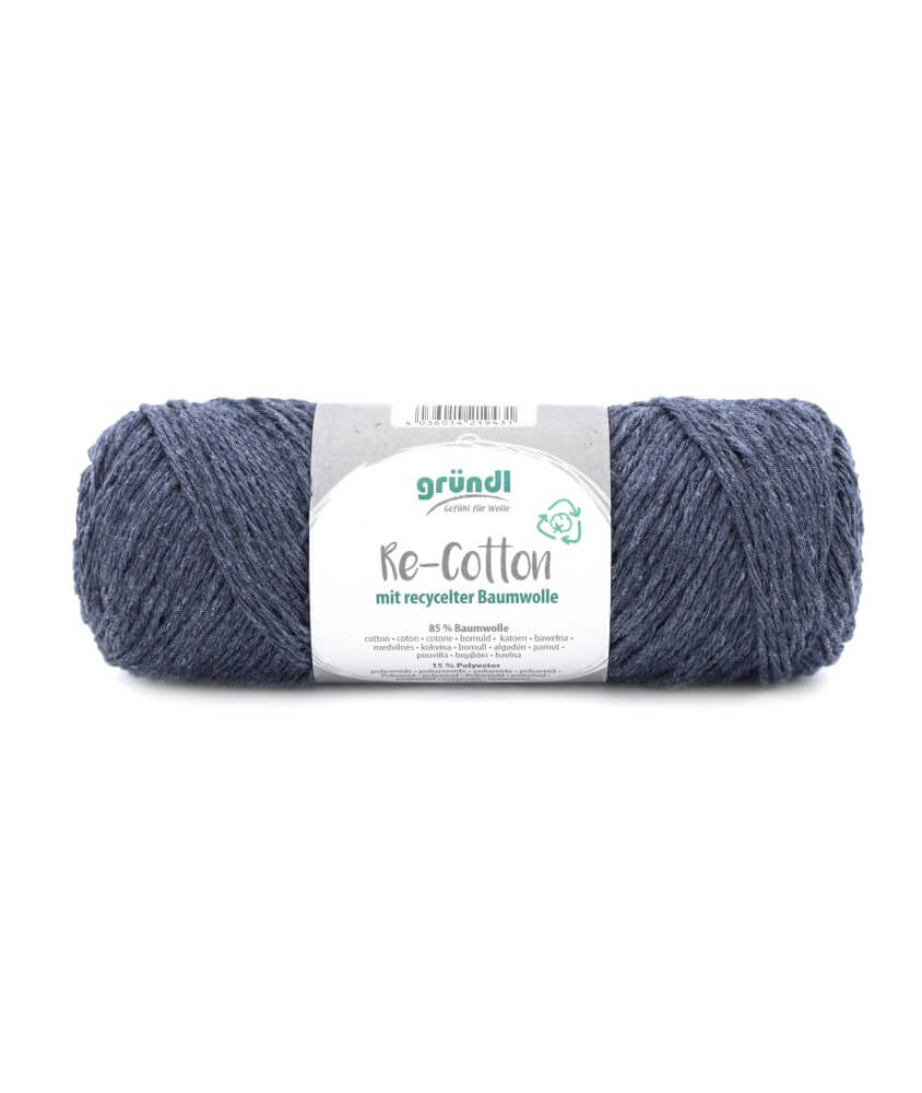 Pelote de coton Recyclé RE-COTTON macramé 100Gr - Grundl