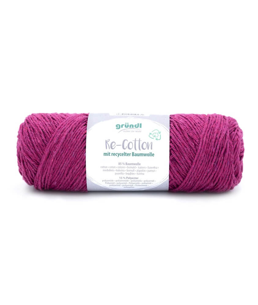 Pelote de coton Recyclé RE-COTTON macramé 100Gr - Grundl