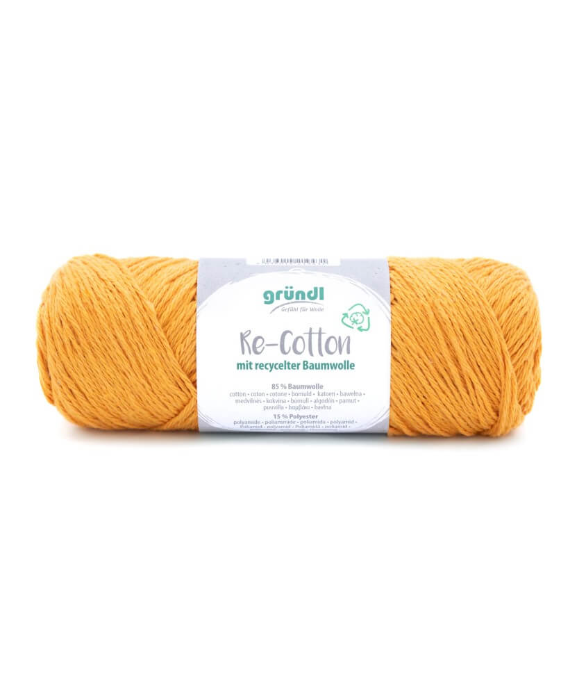 Pelote de coton Recyclé RE-COTTON macramé 100Gr - Grundl