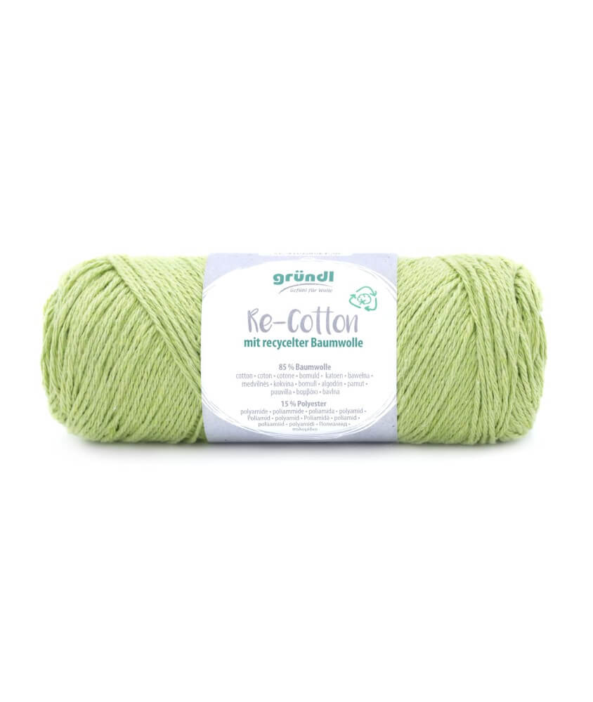 Pelote de coton Recyclé RE-COTTON macramé 100Gr - Grundl