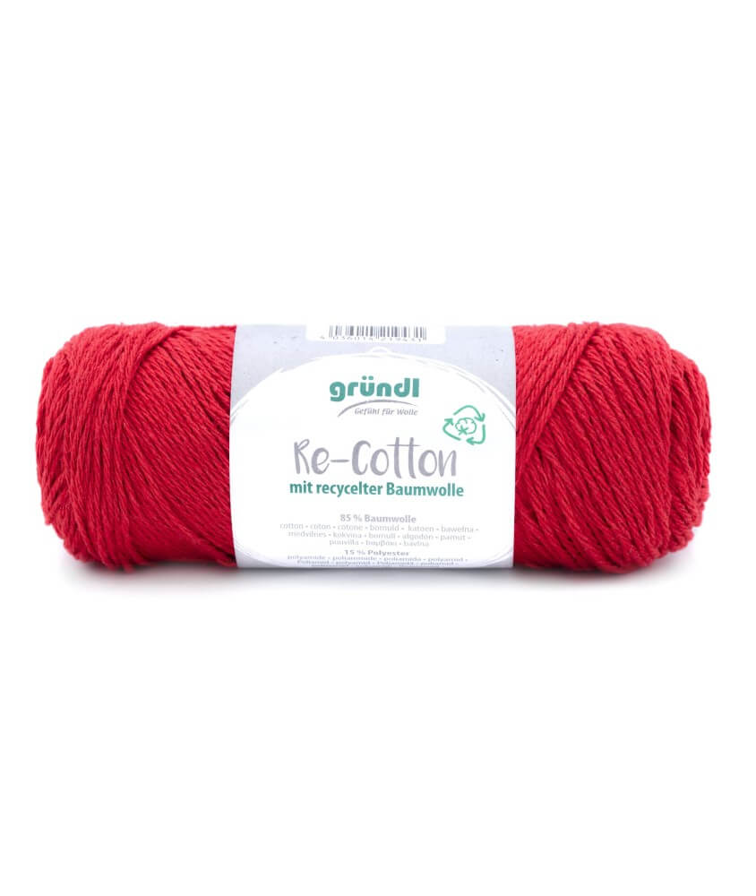 Pelote de coton Recyclé RE-COTTON macramé 100Gr - Grundl