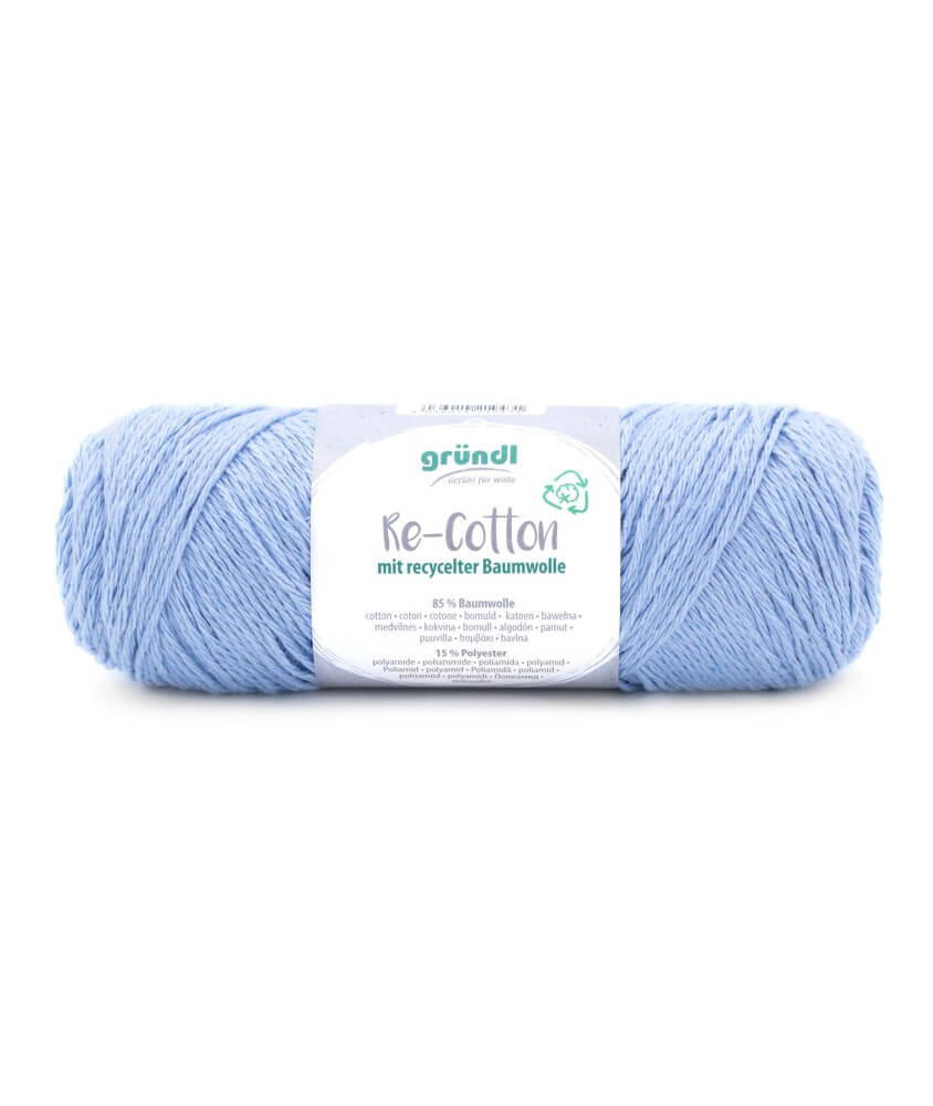 Pelote de coton Recyclé RE-COTTON macramé 100Gr - Grundl