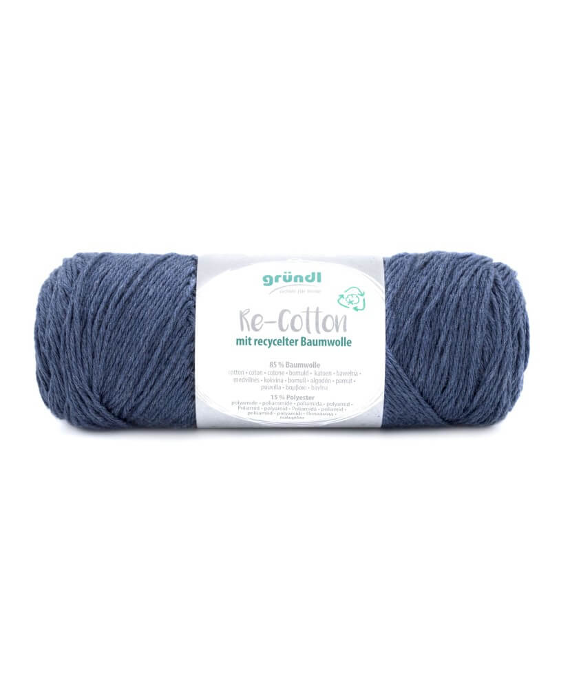 Pelote de coton Recyclé RE-COTTON macramé 100Gr - Grundl