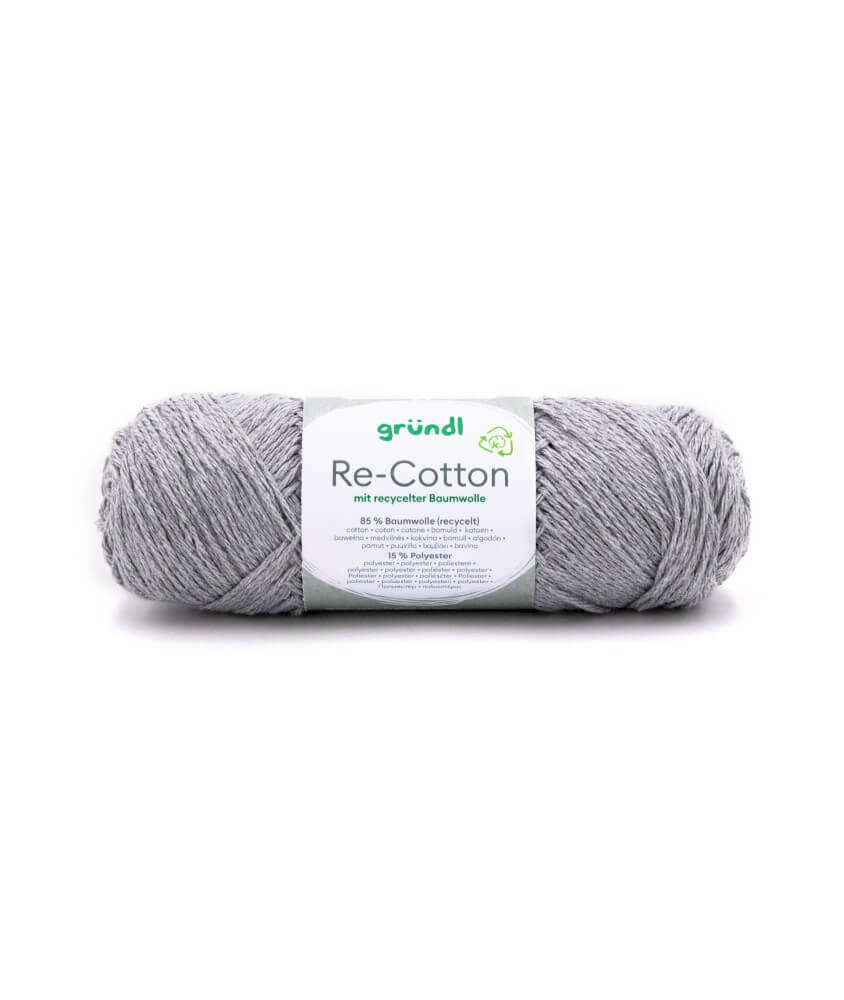 Pelote de coton Recyclé RE-COTTON macramé 100Gr - Grundl