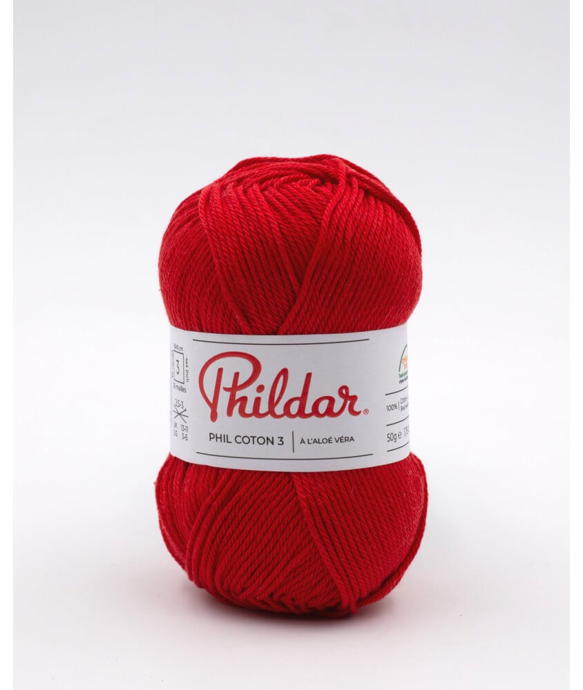 Fil coton à tricoter PHIL COTON 3 - Phildar - PPSC - certifié Oeko-Tex Fil coton à tricoter PHIL COTON 3 - Phildar - PPSC - certifié Oeko-Tex