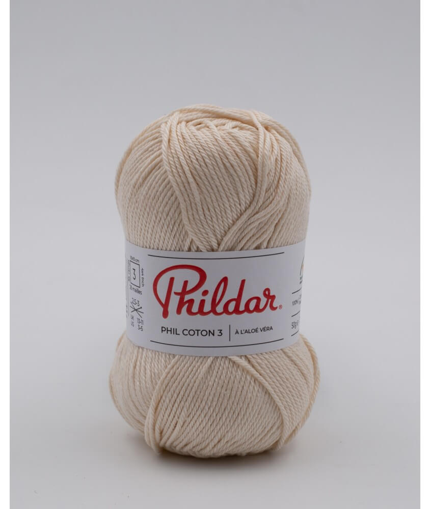 Fil coton à tricoter PHIL COTON 3 - Phildar - PPSC - certifié Oeko-Tex Fil coton à tricoter PHIL COTON 3 - Phildar - PPSC - certifié Oeko-Tex