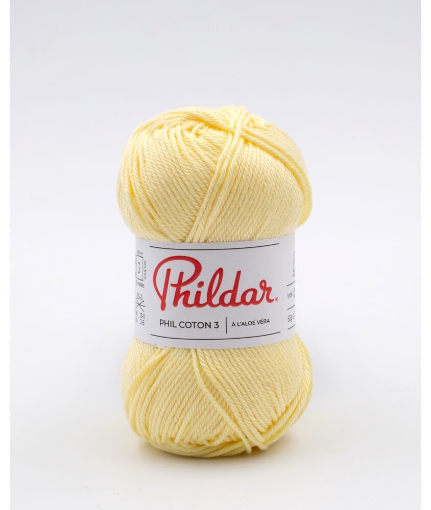 Fil coton à tricoter PHIL COTON 3 - Phildar - PPSC - certifié Oeko-Tex Fil coton à tricoter PHIL COTON 3 - Phildar - PPSC - certifié Oeko-Tex