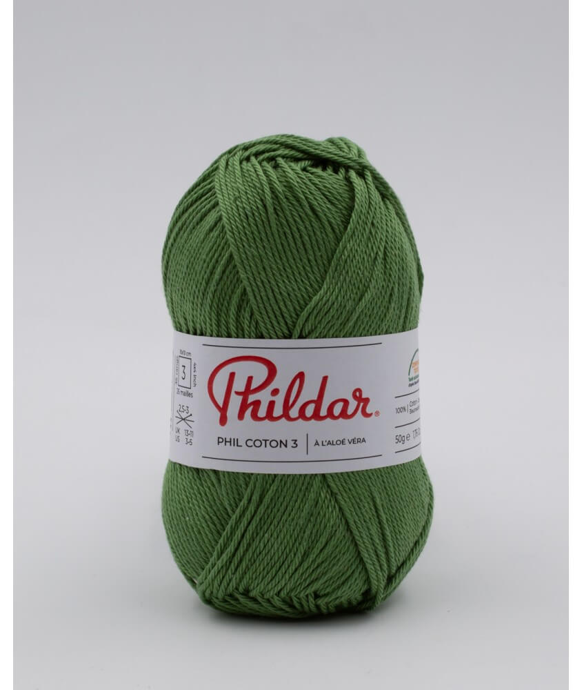 Fil coton à tricoter PHIL COTON 3 - Phildar - PPSC - certifié Oeko-Tex Fil coton à tricoter PHIL COTON 3 - Phildar - PPSC - certifié Oeko-Tex