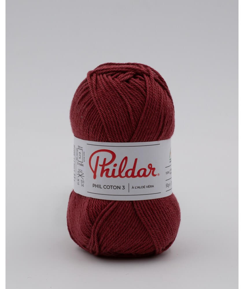 Fil coton à tricoter PHIL COTON 3 - Phildar - PPSC - certifié Oeko-Tex Fil coton à tricoter PHIL COTON 3 - Phildar - PPSC - certifié Oeko-Tex