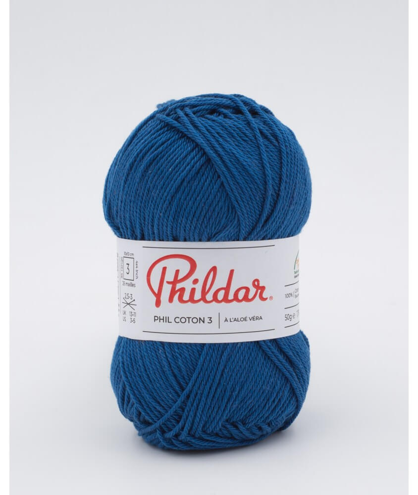 Fil coton à tricoter PHIL COTON 3 - Phildar - PPSC - certifié Oeko-Tex Fil coton à tricoter PHIL COTON 3 - Phildar - PPSC - certifié Oeko-Tex