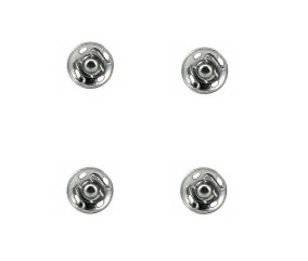 Lot de 4 Boutons pression 15 mm nickelés - Distrifil