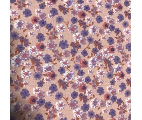 Tissu coton fleuri multicolore