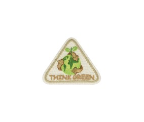 Ecussons Thermocollant Think Green 4,5 X 5,5 cm - Mediac