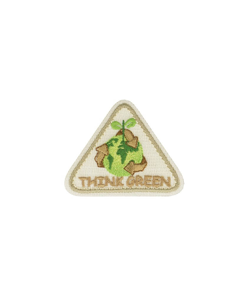 Ecussons Thermocollant Think Green 4,5 X 5,5 cm - Mediac