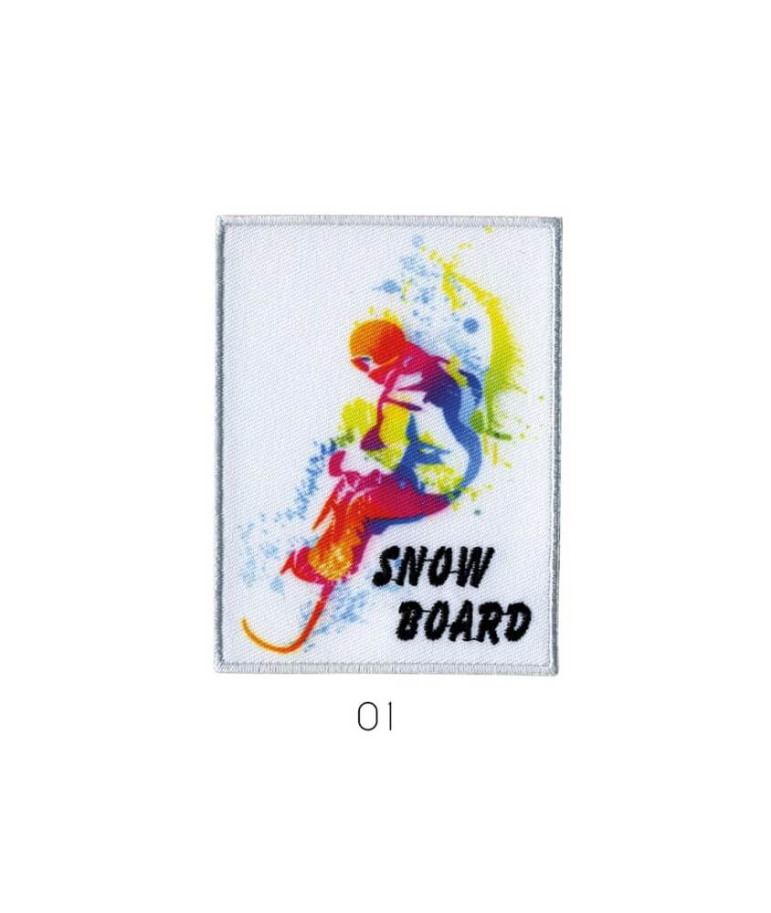 Ecussons Thermocollant Snowboard 6 X 8 cm - Mediac