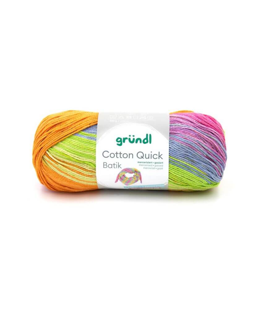 Pelote de coton COTTON QUICK BATIK 100 Gr - PPSC - Grundl - Certifié Oeko-tex Pelote de coton COTTON QUICK BATIK 100 Gr - PPSC - Grundl - Certifié Oeko-tex