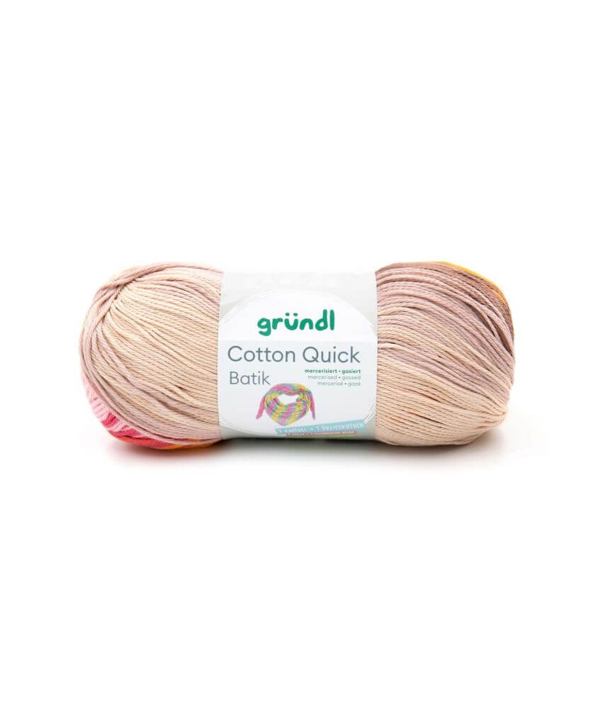 Pelote de coton COTTON QUICK BATIK 100 Gr - PPSC - Grundl - Certifié Oeko-tex Pelote de coton COTTON QUICK BATIK 100 Gr - PPSC - Grundl - Certifié Oeko-tex