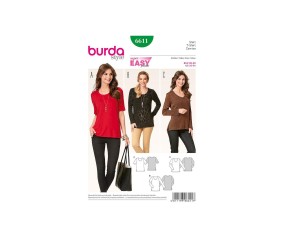 Patron Burda 6611 Tee-Shirt du 36 au 50