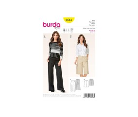 Patron Burda 6613 Pantalon et bermuda du 36 au 50