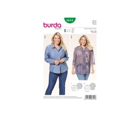 Patron Burda 6614 Chemisier du 44 au 56