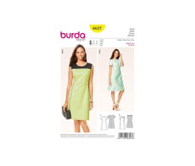 Patron Burda 6627 Robe du 34 au 44