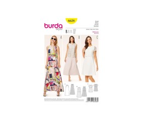 Patron Burda 6628 Robe du 34 au 44