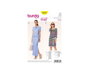 Patron Burda 6639 Robe du 36 au 46