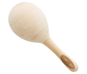 Maracas en bois de lotus 13 X 5cm - Com'1 Idée