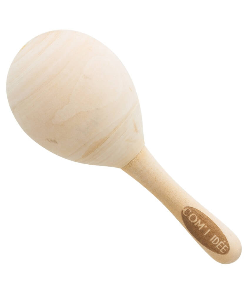 Maracas en bois de lotus 13 X 5cm - Com'1 Idée Maracas en bois de lotus 13 X 5cm - Com'1 Idée